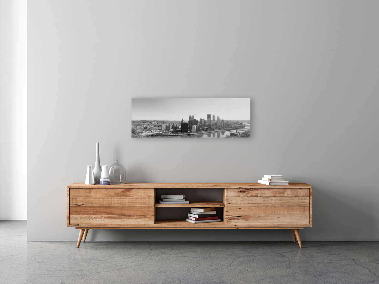 Pittsburgh Skyline - B&W Reproduction
