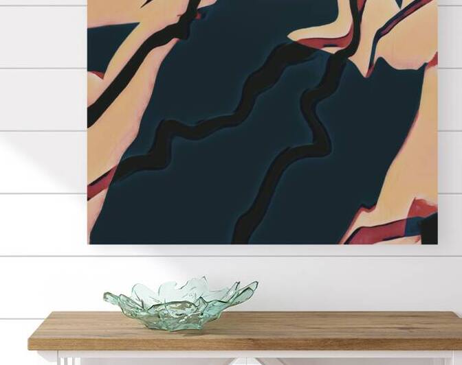 Electric Lines - Red & Blue by Millie R Lissow