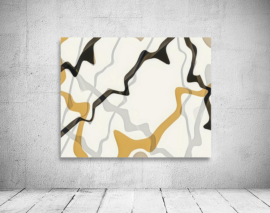 Black & Gold Lines Wall Preview