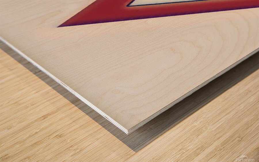 Altered Caution Wood print