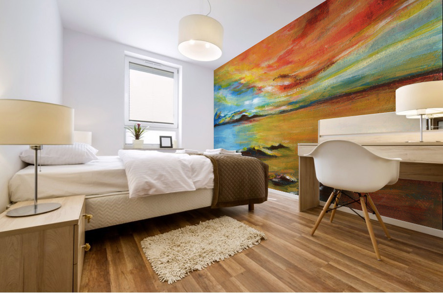 Sunset seascape Mural print