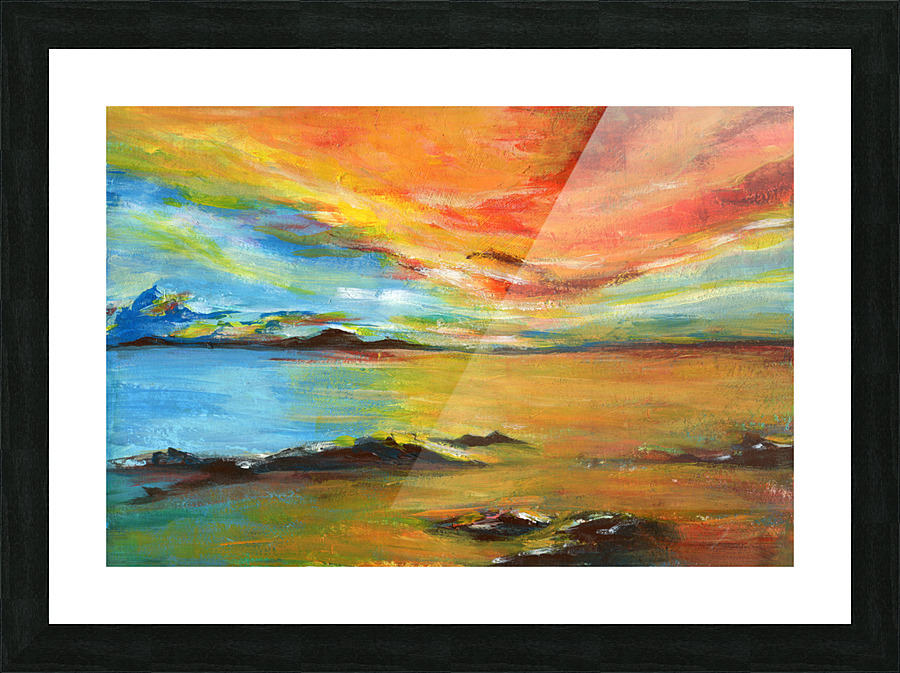 Sunset seascape Picture Frame print