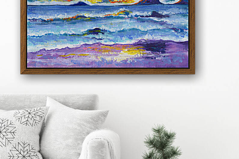 Abstract purple seascape by Anna Ponomarenko