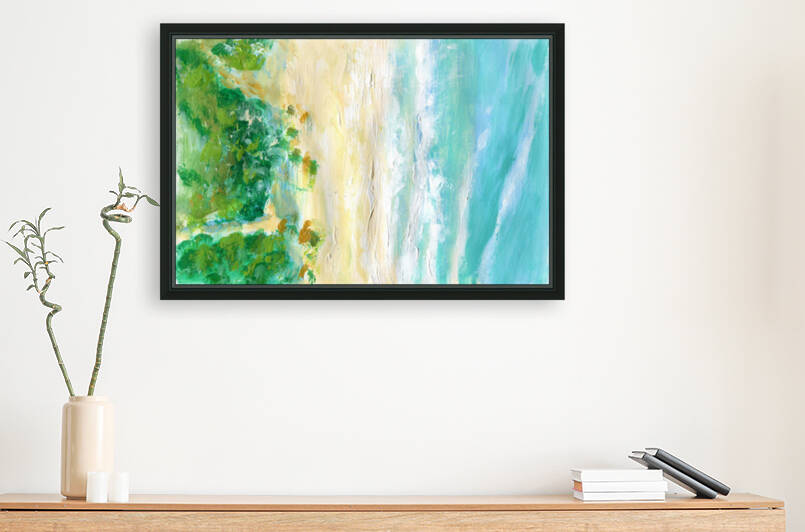 Abstract beach with sea waves by Anna Ponomarenko
