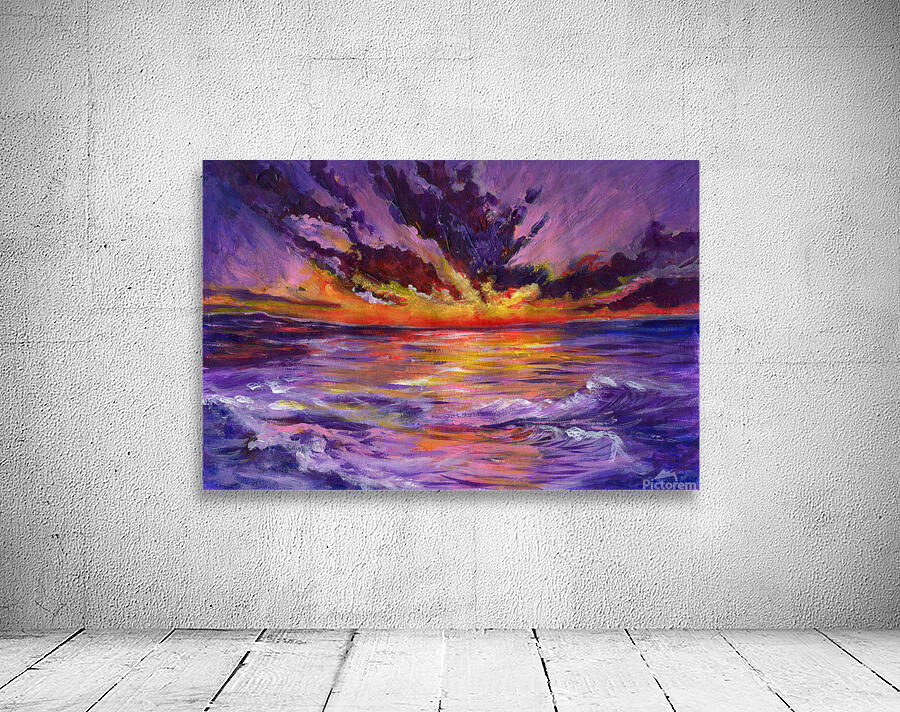 Purple cloudy seascape Wall Preview