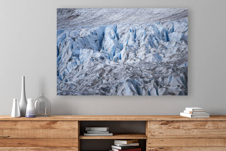 Deep blue furrows of Exit Glacier by Andreas Himmler
