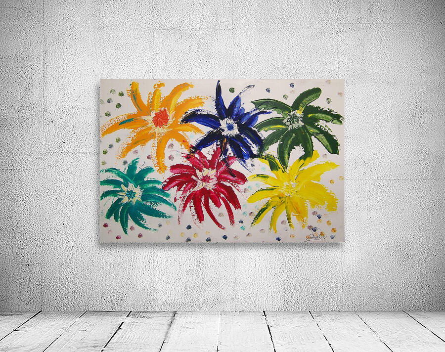 explosion de fleurs Wall Preview