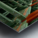 On the Bridge Metal print