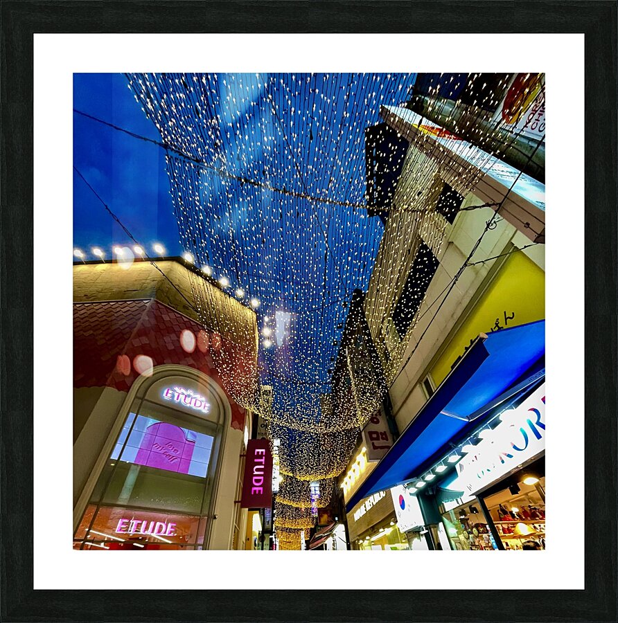 Myeongdong Shopping Street Picture Frame print