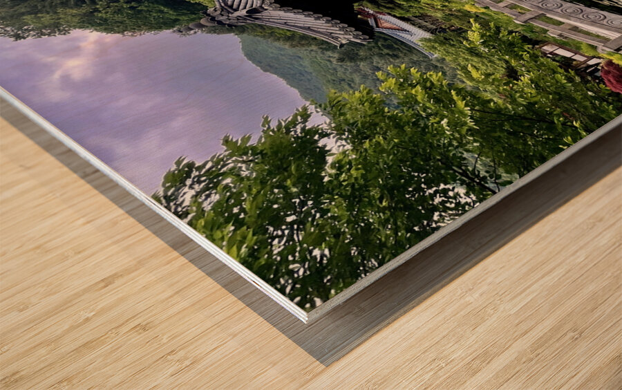 Pavilion Garden of Morning Calm Wood print