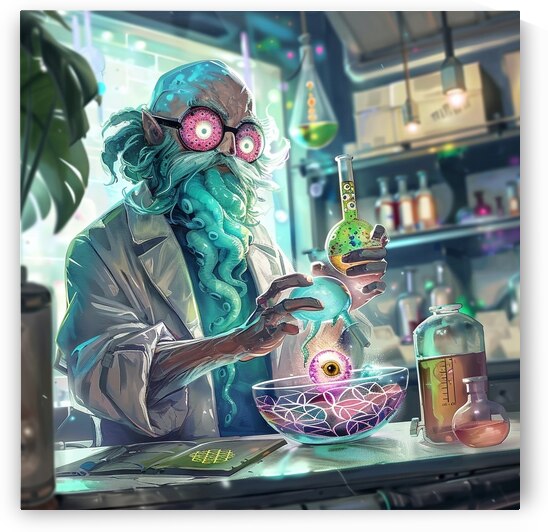 Futuristic laboratory scientist   by Ayman Sobhy