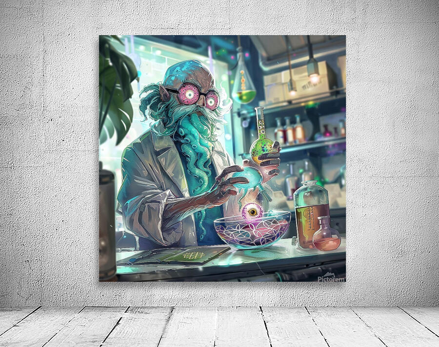 Futuristic laboratory scientist   Wall Preview