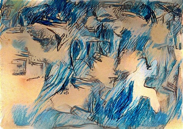 Blue Sketch Digital Download