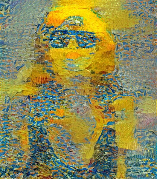 Sunlit Figure in Blue Hues Digital Download