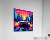 Zooming through the city streets Acrylic Print