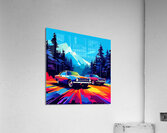 Retro Rush: Neon Highway Escape Acrylic Print