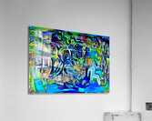 Abstract Odyssey: A Journey Through Blue Realms Acrylic Print