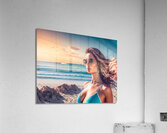 girl at beach Acrylic Print