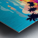 Retro Sunset Pursuit Metal print