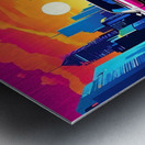 Zooming through the city streets Metal print