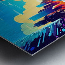 Urban night drive Metal print