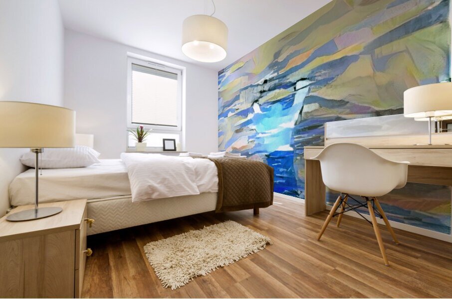 blue break Mural print