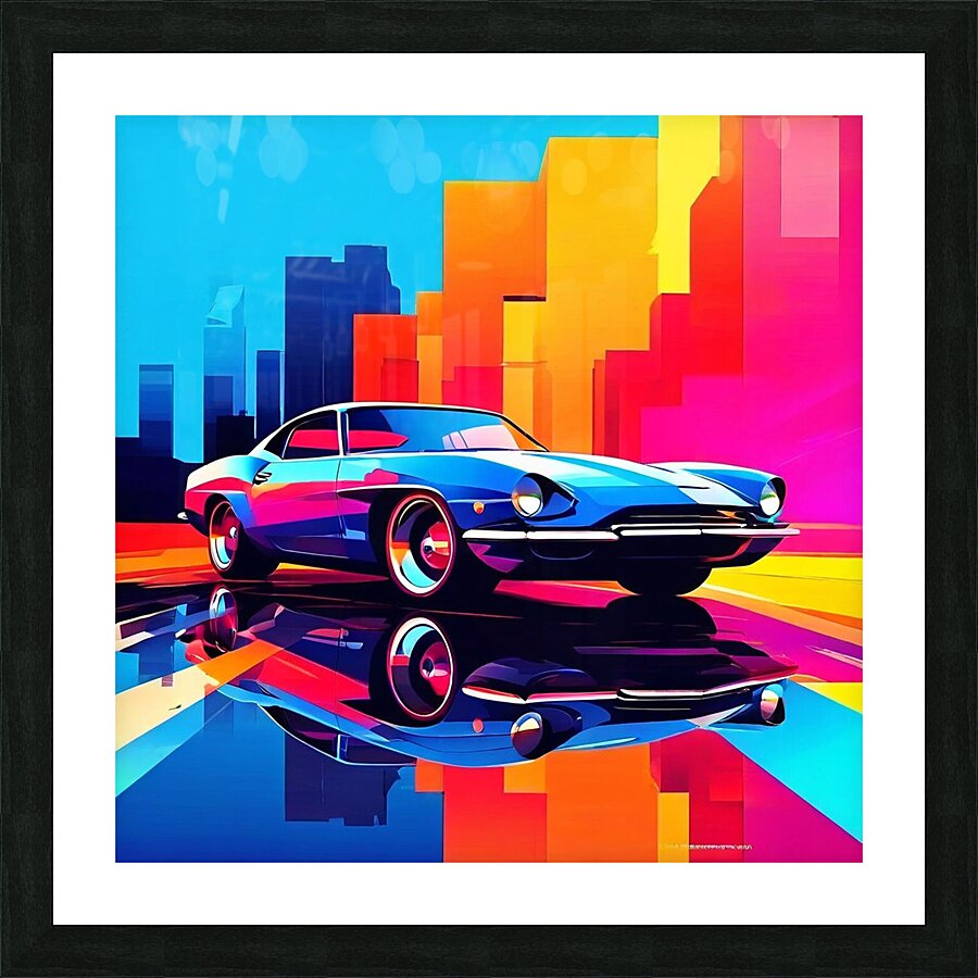 Neon Speedscape Picture Frame print