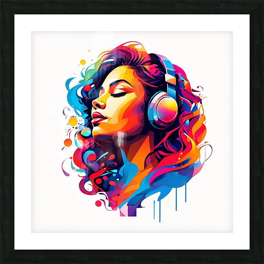 A Colorful Escape into Music Picture Frame print