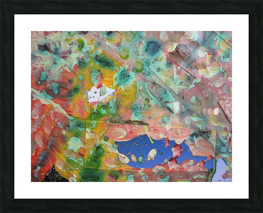 Cosmic Bloom – A Collision of Colors Picture Frame print