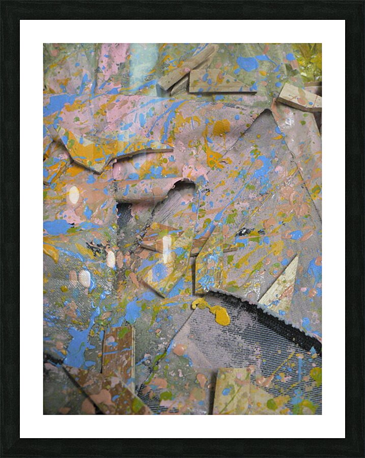 Constructed Debris Picture Frame print