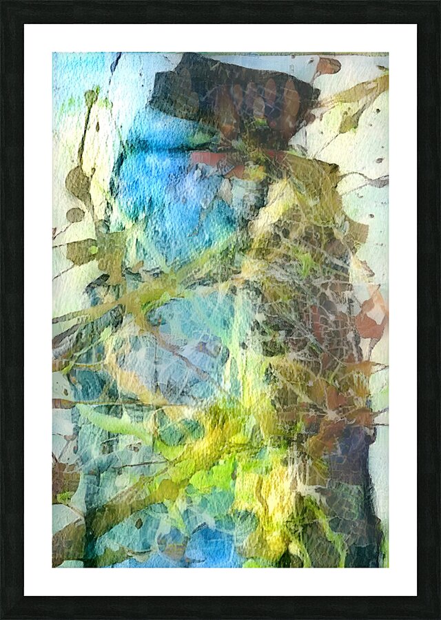 the blue electric portrait Picture Frame print