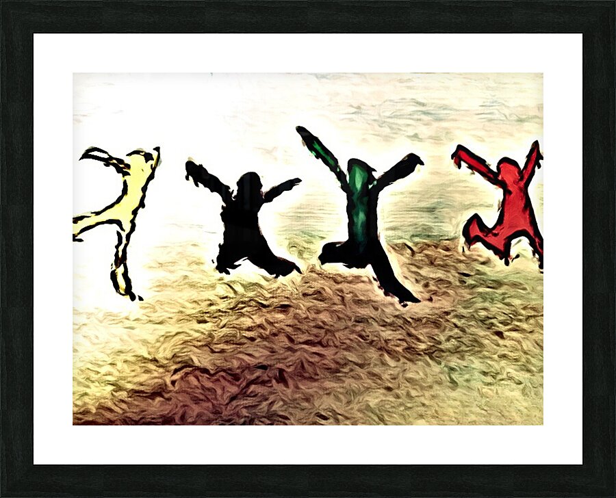 FIGURE CELEBRATE BROWN Picture Frame print