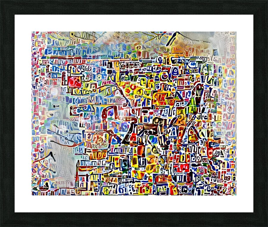 letter reflections Picture Frame print