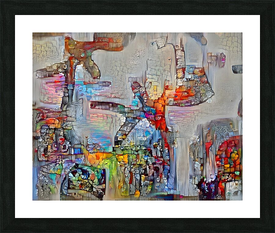 flair stick men Picture Frame print