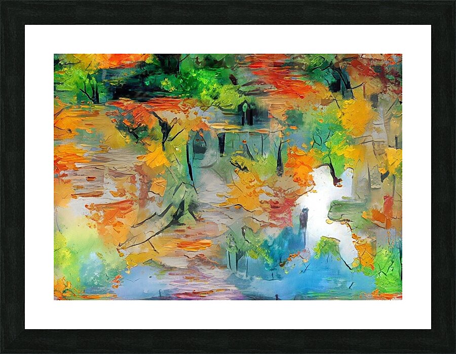 the runner into nature Picture Frame print