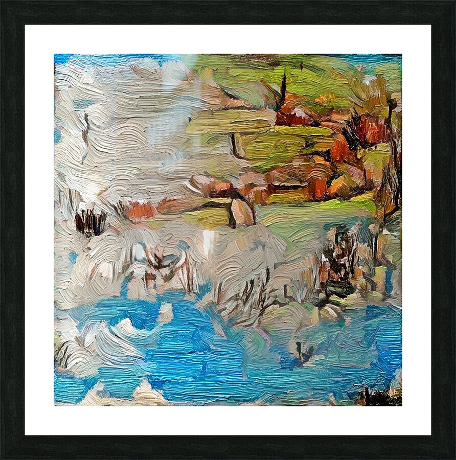 water lines Picture Frame print