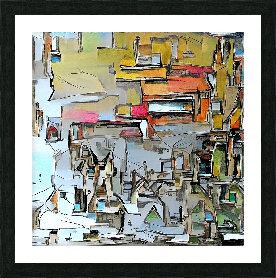 mountain lines Picture Frame print