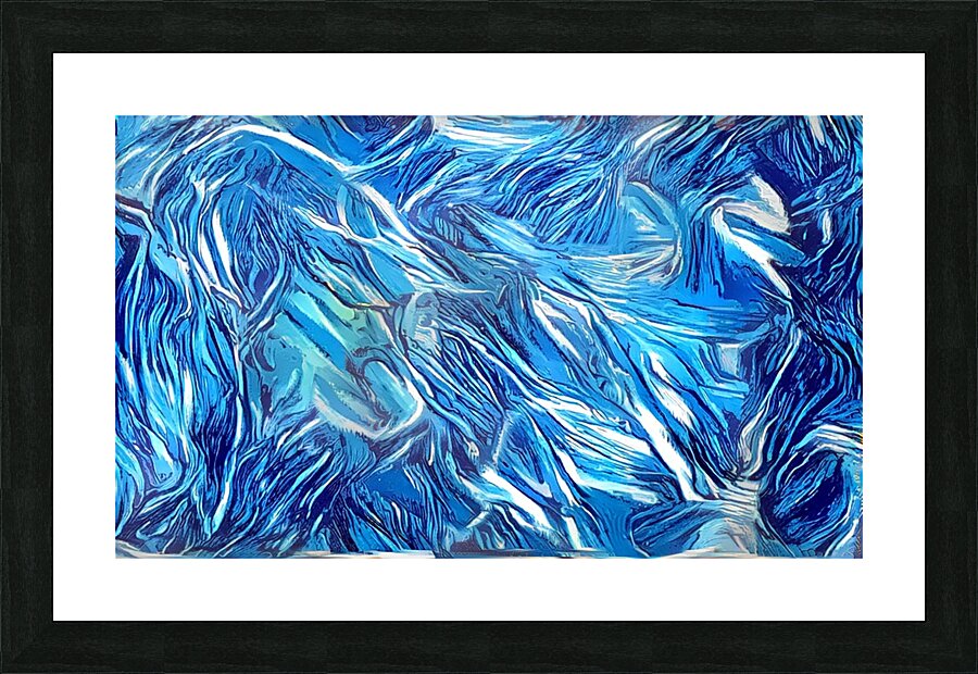 blue lines Picture Frame print