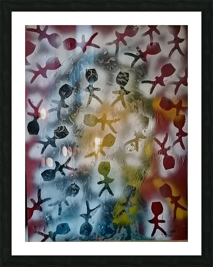 the cut out men Picture Frame print