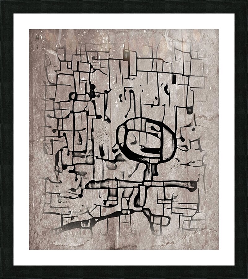 Concrete Cipher Picture Frame print