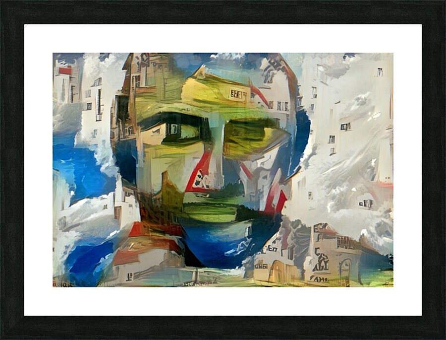 Urban Portrait: Fragmented Cityscape Picture Frame print