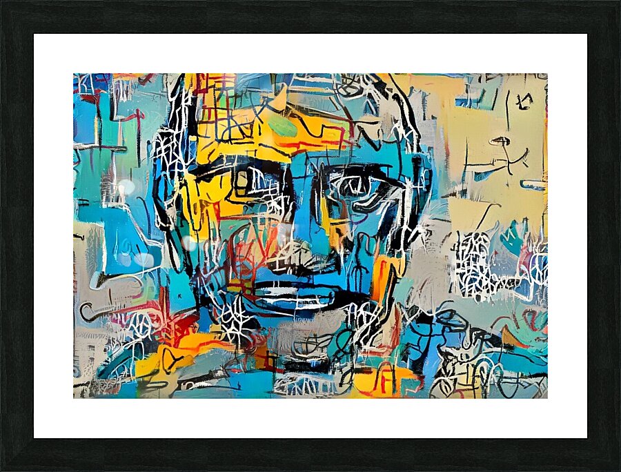 Urban Expression: Fragmented Face Picture Frame print