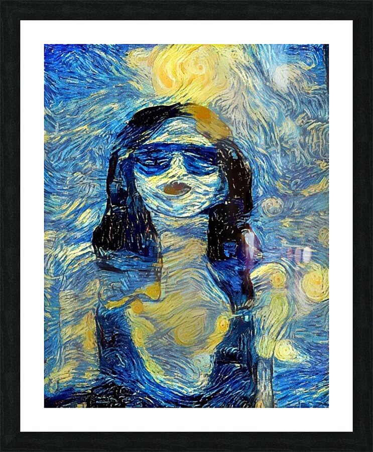 Starry Night Portrait Picture Frame print