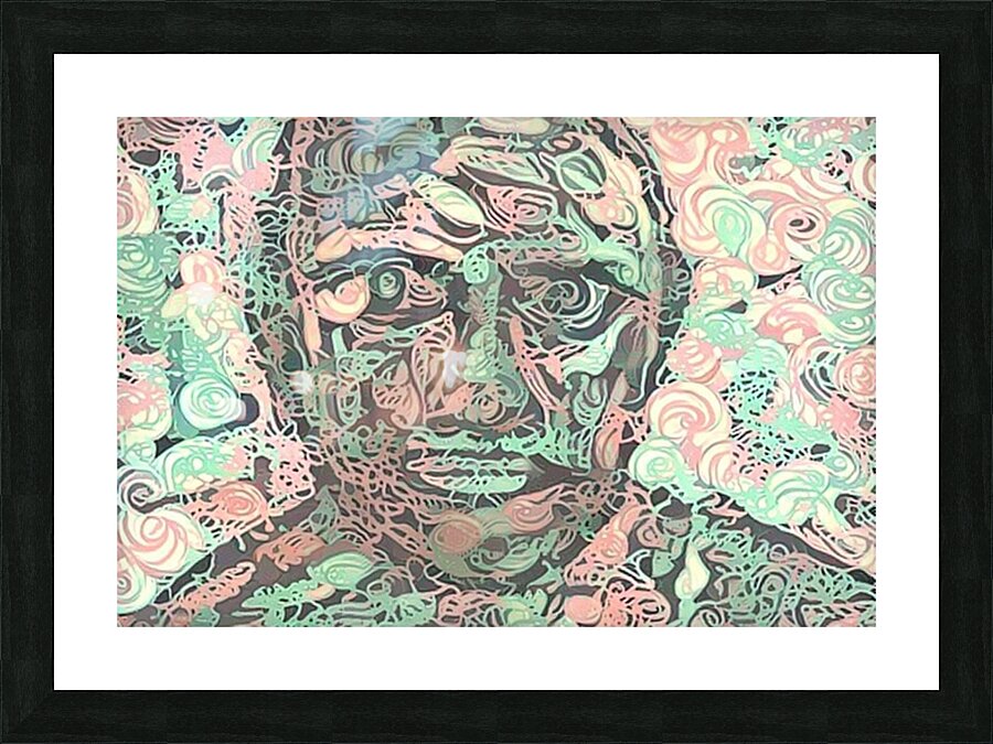 Swirling Portrait Picture Frame print