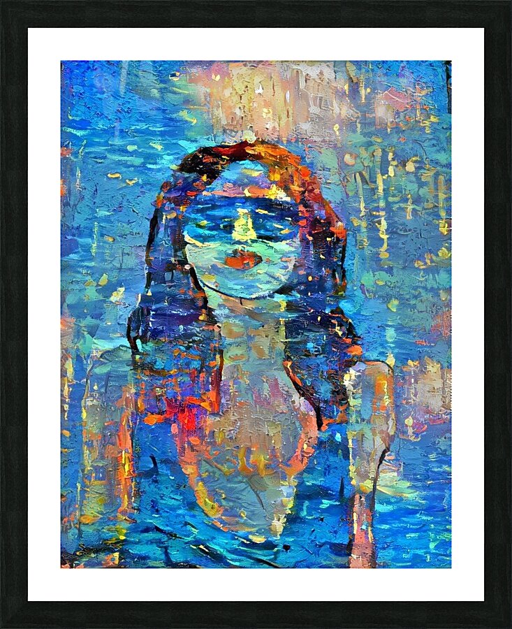 Veiled in Blue Picture Frame print