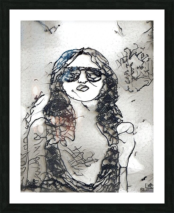 Wired Girl Picture Frame print