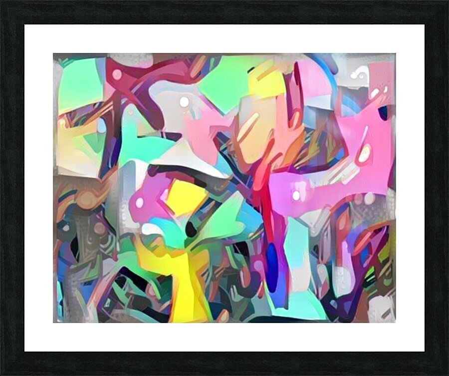 Chromatic Abstraction: Fragmented Forms Picture Frame print