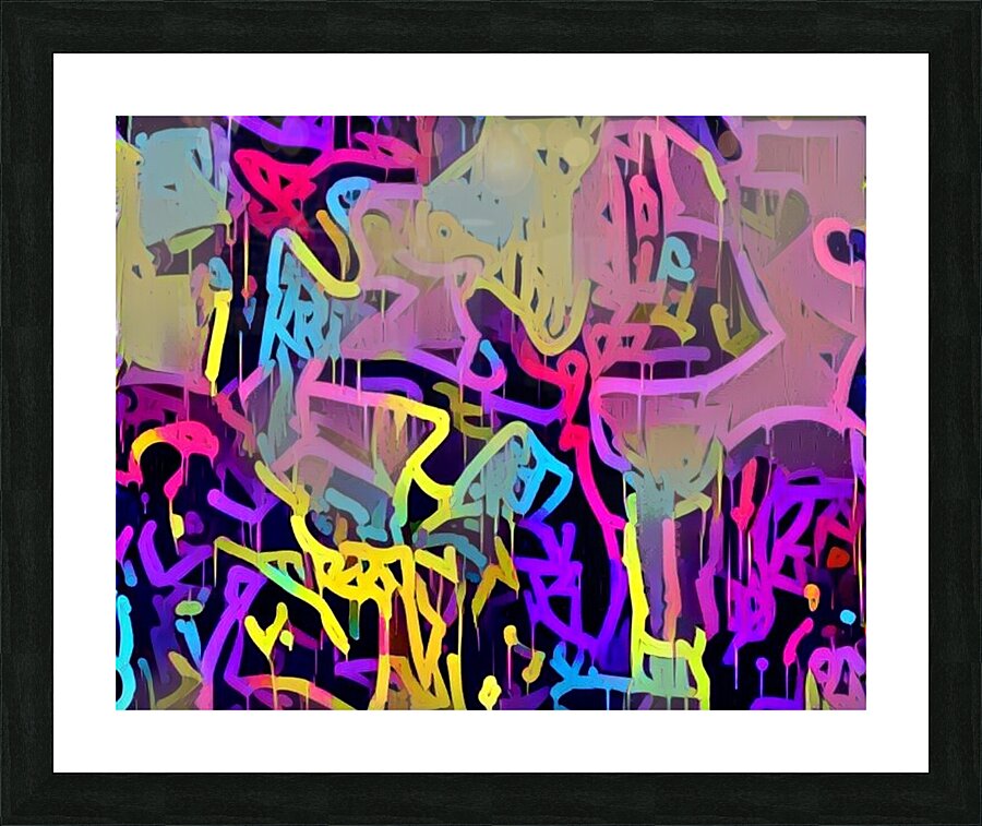 Street Scribbles Picture Frame print