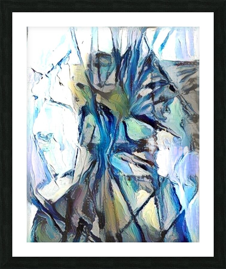 Fractured Blues Picture Frame print