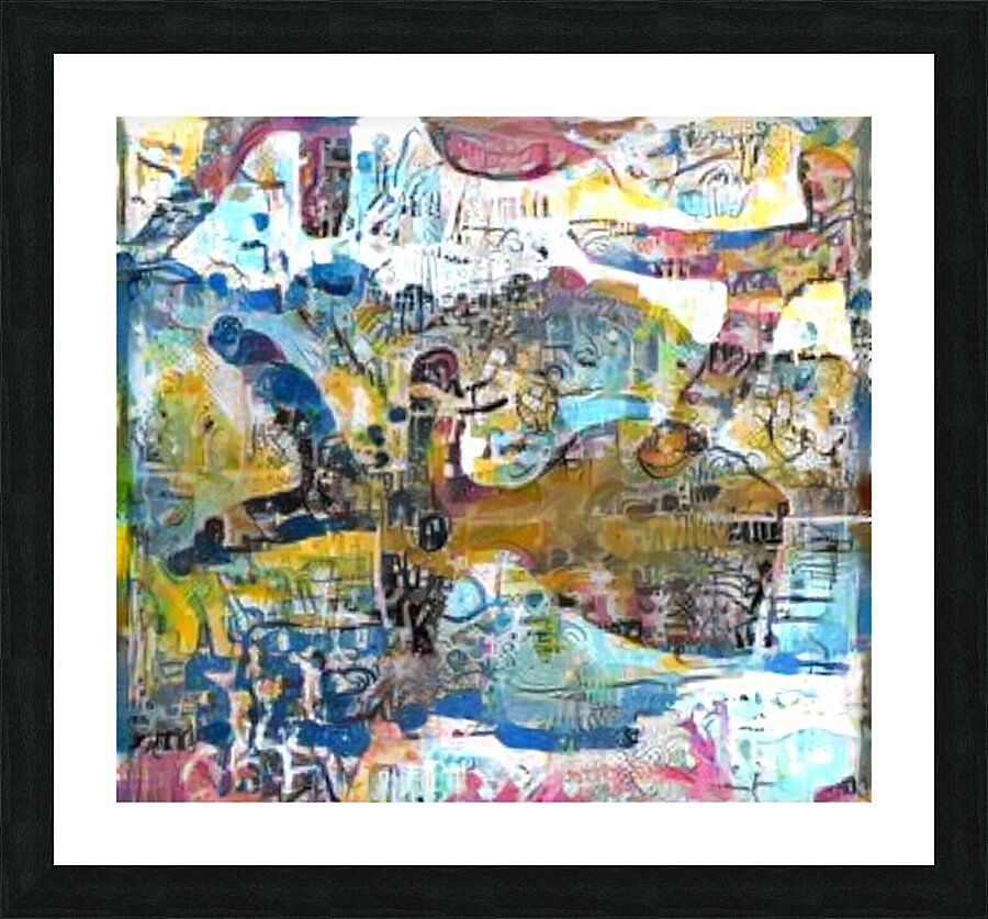 Unfolding character Picture Frame print